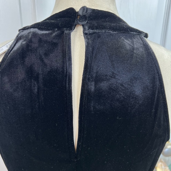 Catherine Malandrino Black Velvet Keyhole Luxe Top Size XS Sleeveless - Picture 15 of 16